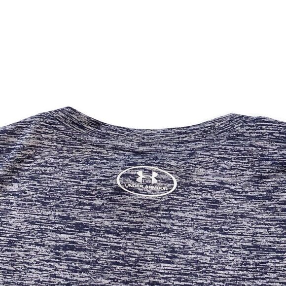 Under Armour V Neck Short Sleeve Tee Activewear Top Blue Gray Women’s S - Picture 6 of 9